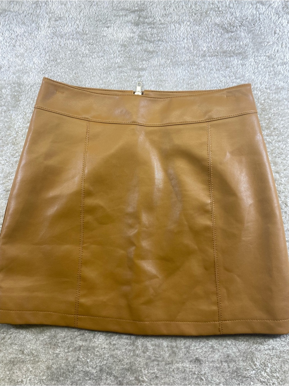 Forever 21 Tan Leather Mini Skirt small